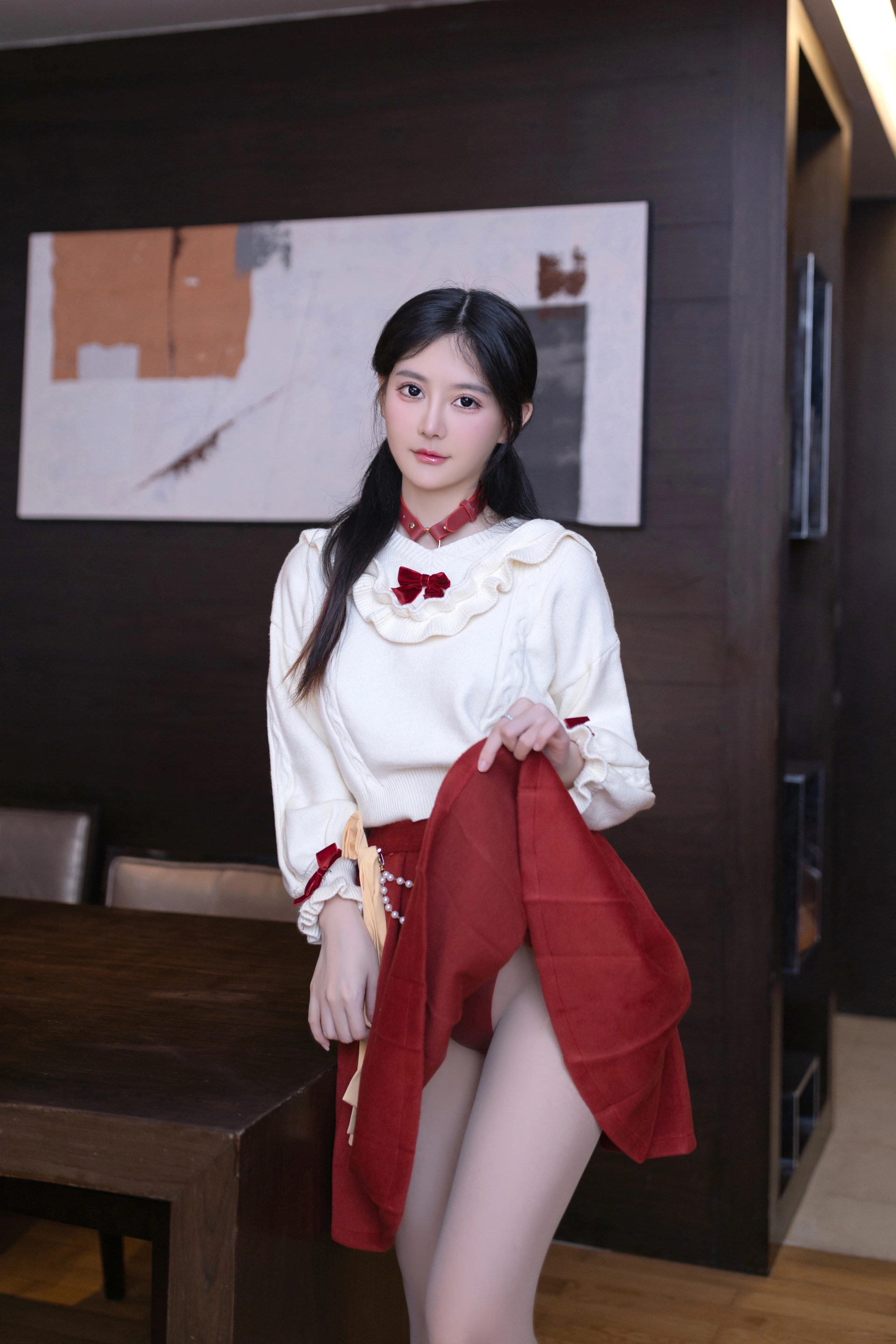 023.谢小蒽 – 内购无水印新年特写 红色束缚 2